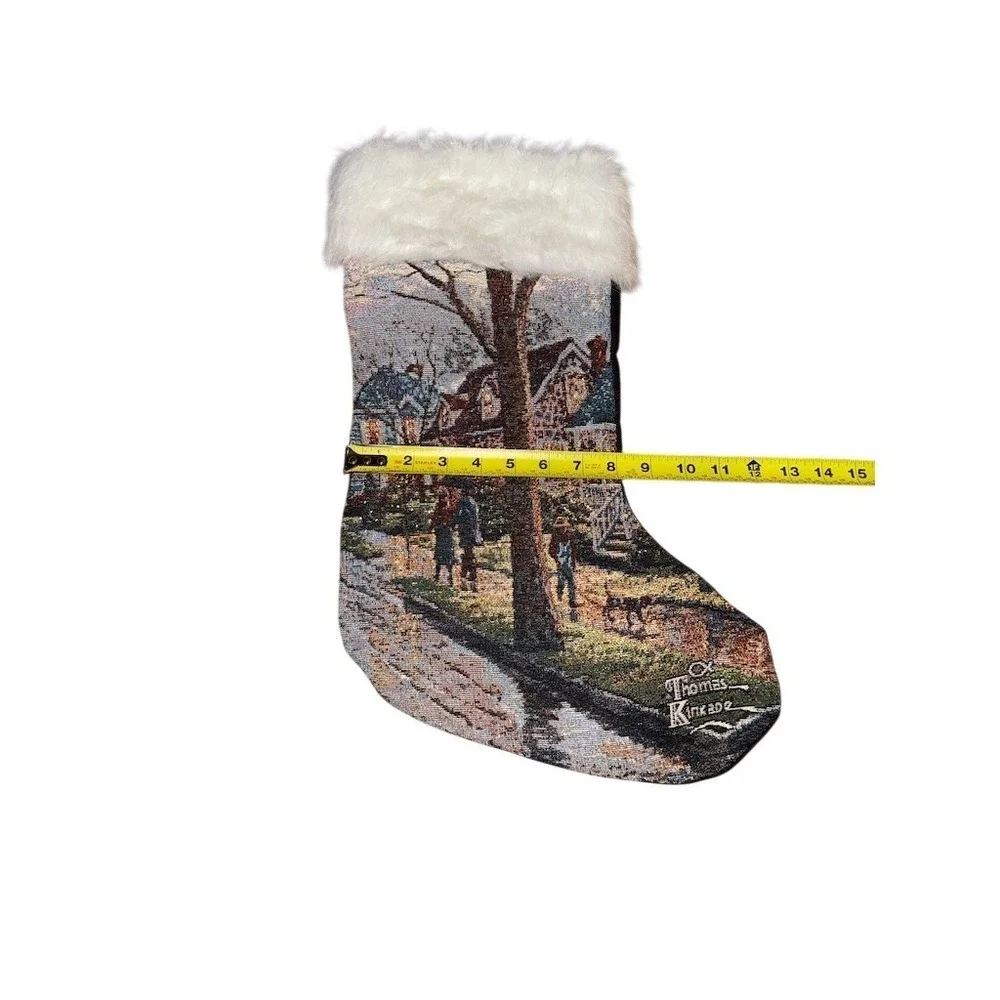 Dimensions Thomas Kinkade‎ Christmas Stocking Winter Village Scene 18
